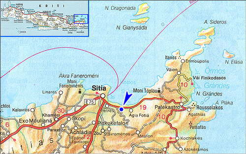 Sitia Bay: Site Map